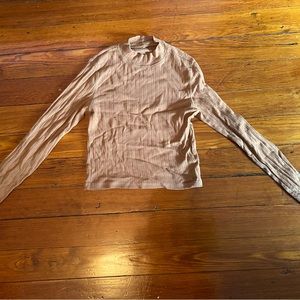 Light Brownish Orange Long Sleeve Crop Top from American Eagle size MEDIUM